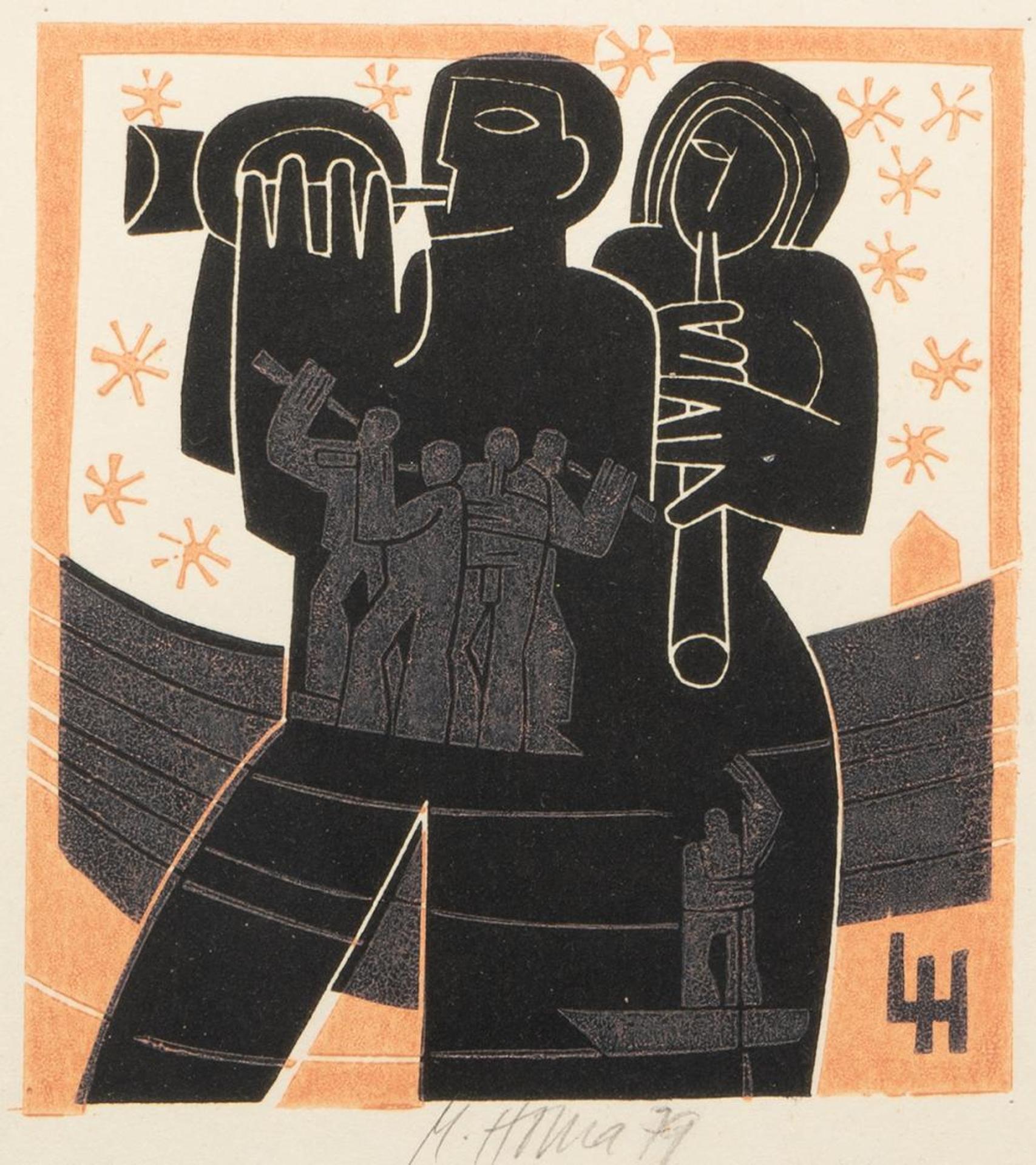 Miroslav Houra (1933-2006) - Untitled - Musicians