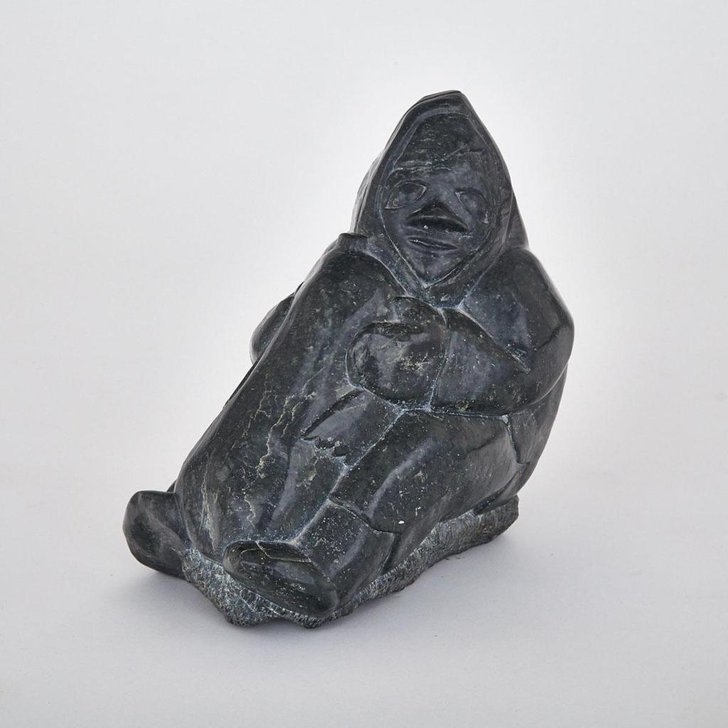 Eliasie Weetaluktuk (1949) - Seated Hunter With Avataq
