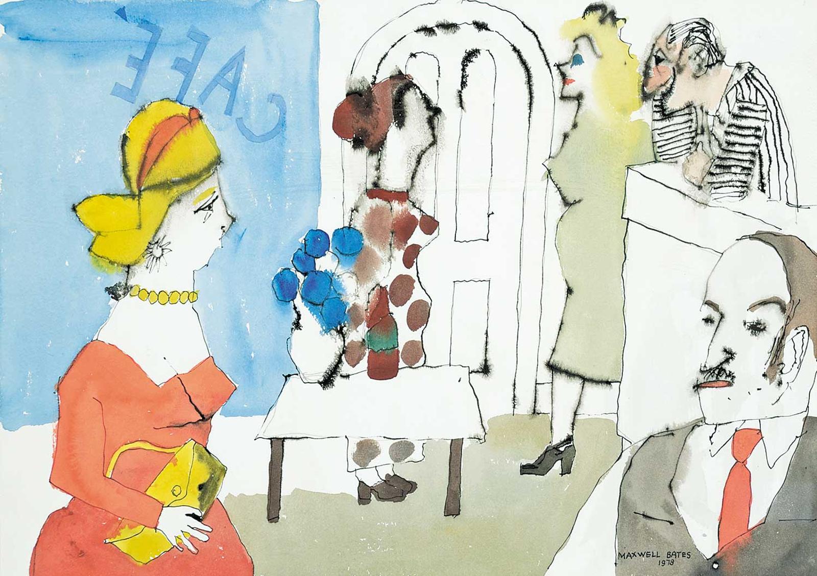 Maxwell Bennett Bates (1906-1980) - Cafe, 1973