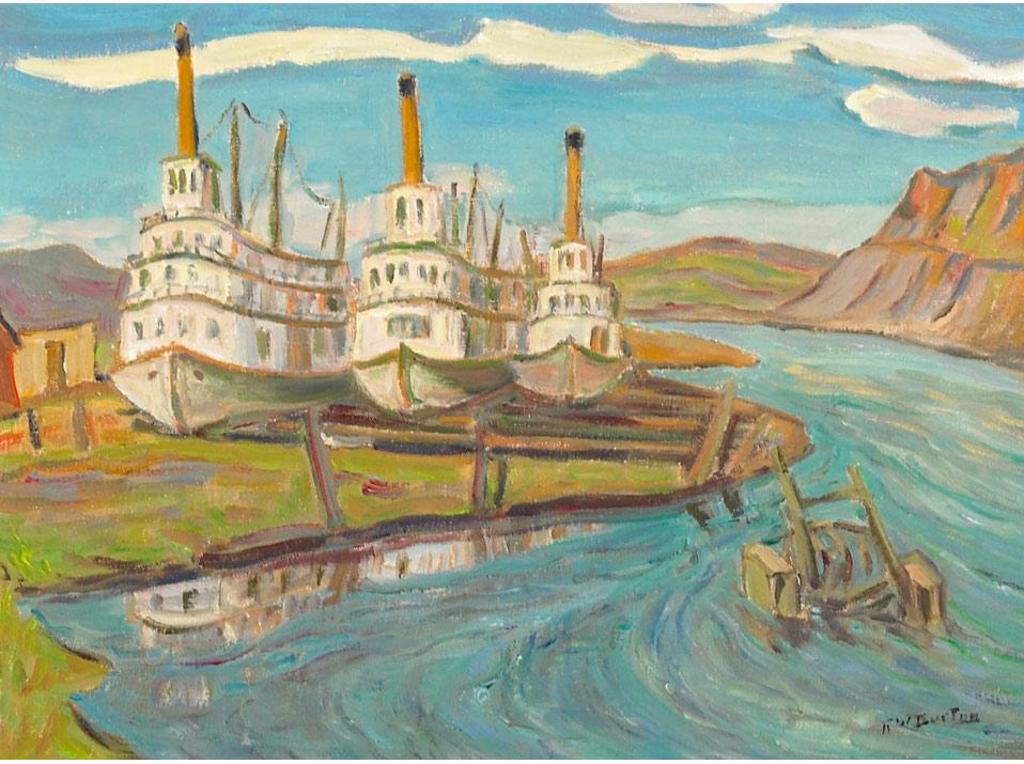 Ralph Wallace Burton (1905-1983) - Old Paddle Wheelers, Whitehorse, Yukon, 1964