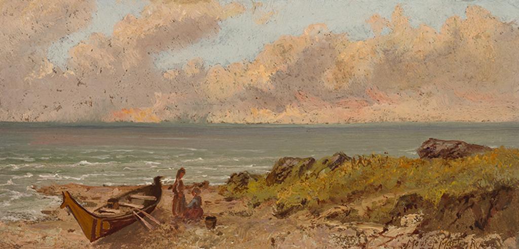 Thomas Mower Martin (1838-1934) - Indians with Birch Bark Canoe, Howe Sound B.C.