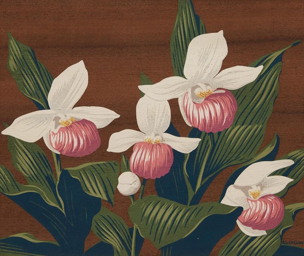 Alfred Joseph (A.J.) Casson (1898-1992) - Lady Slipper Orchids; Marsh Marigolds