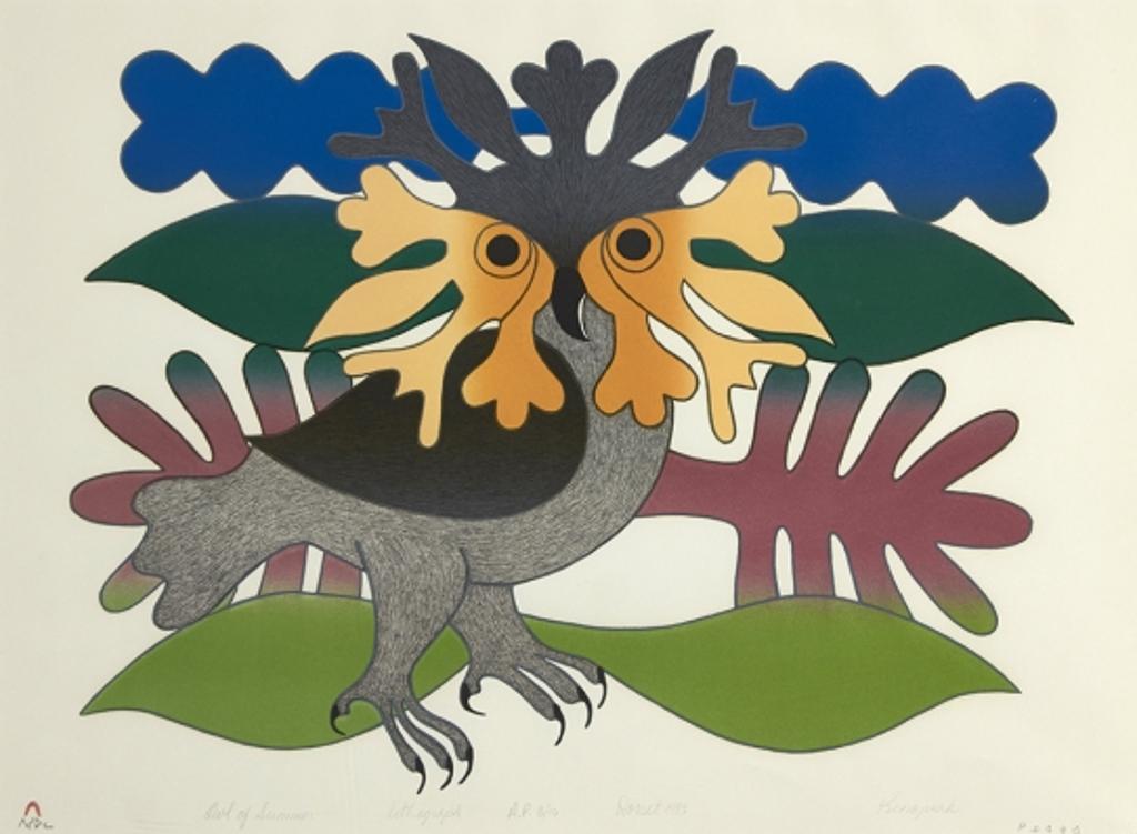 Kenojuak Ashevak (1927-2013) - Owl of Summer