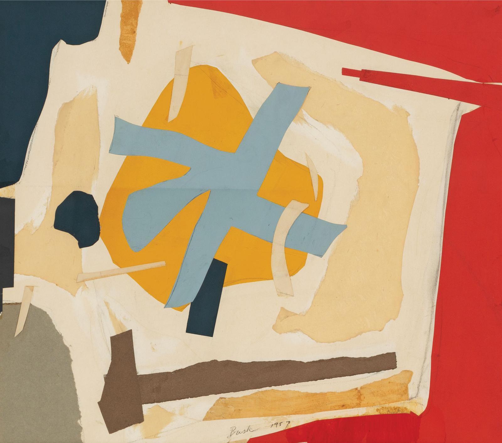 Jack Hamilton Bush (1909-1977) - Untitled Collage, 1957