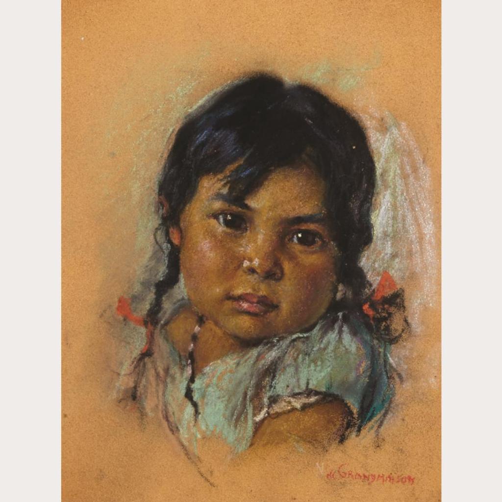 Nicholas (Nickola) de Grandmaison (1892-1978) - Papoose In Pigtails