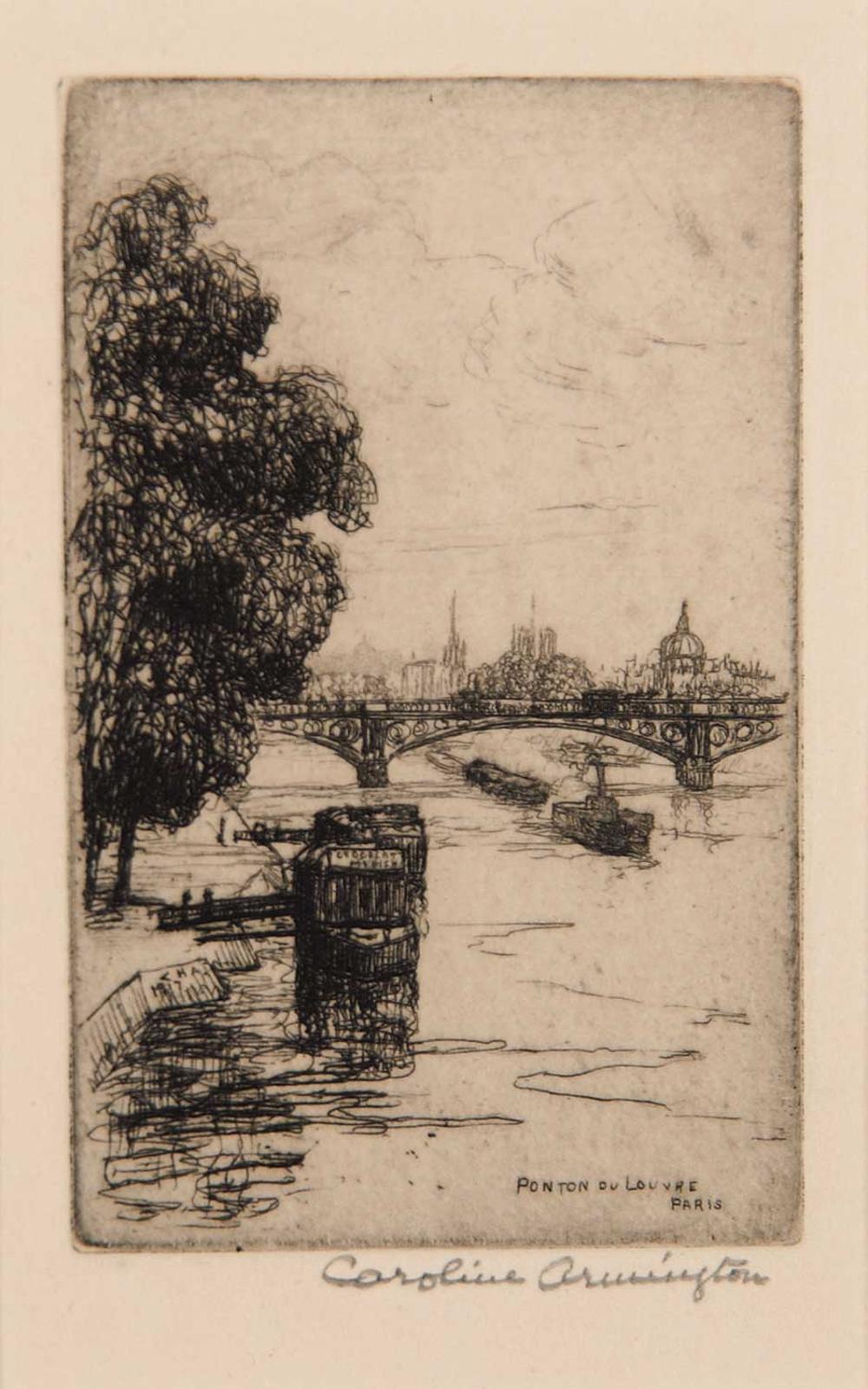 Caroline Helena Armington (1875-1939) - Ponton de Louvre, Paris