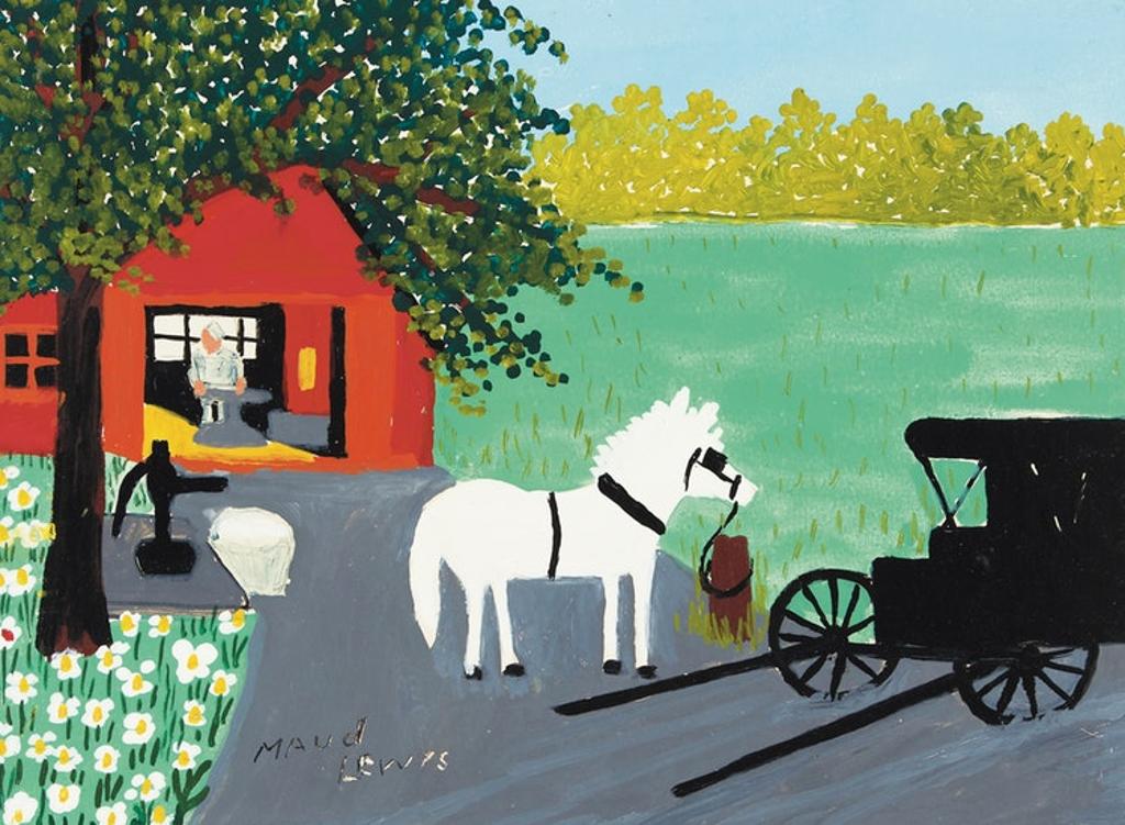Maud Kathleen Lewis (1903-1970) - The Blacksmith Shop