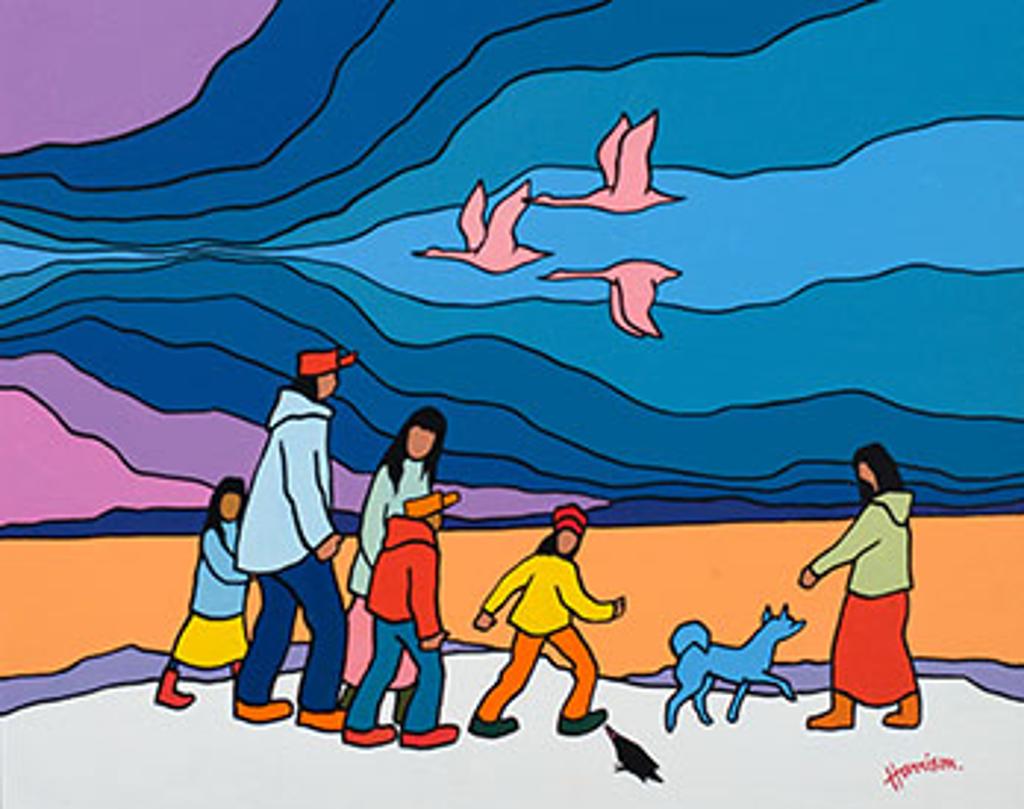 Ted Harrison (1926-2015) - Geese Flight