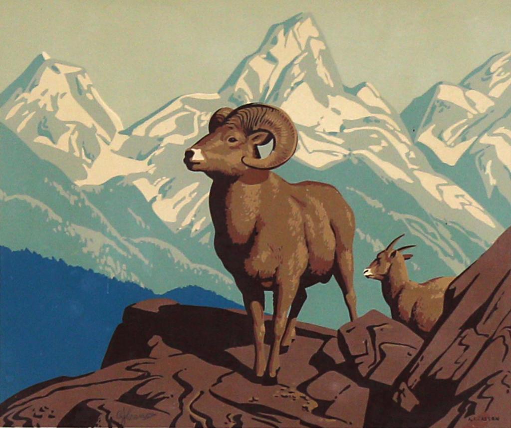 Alfred Joseph (A.J.) Casson (1898-1992) - Bighorn Sheep