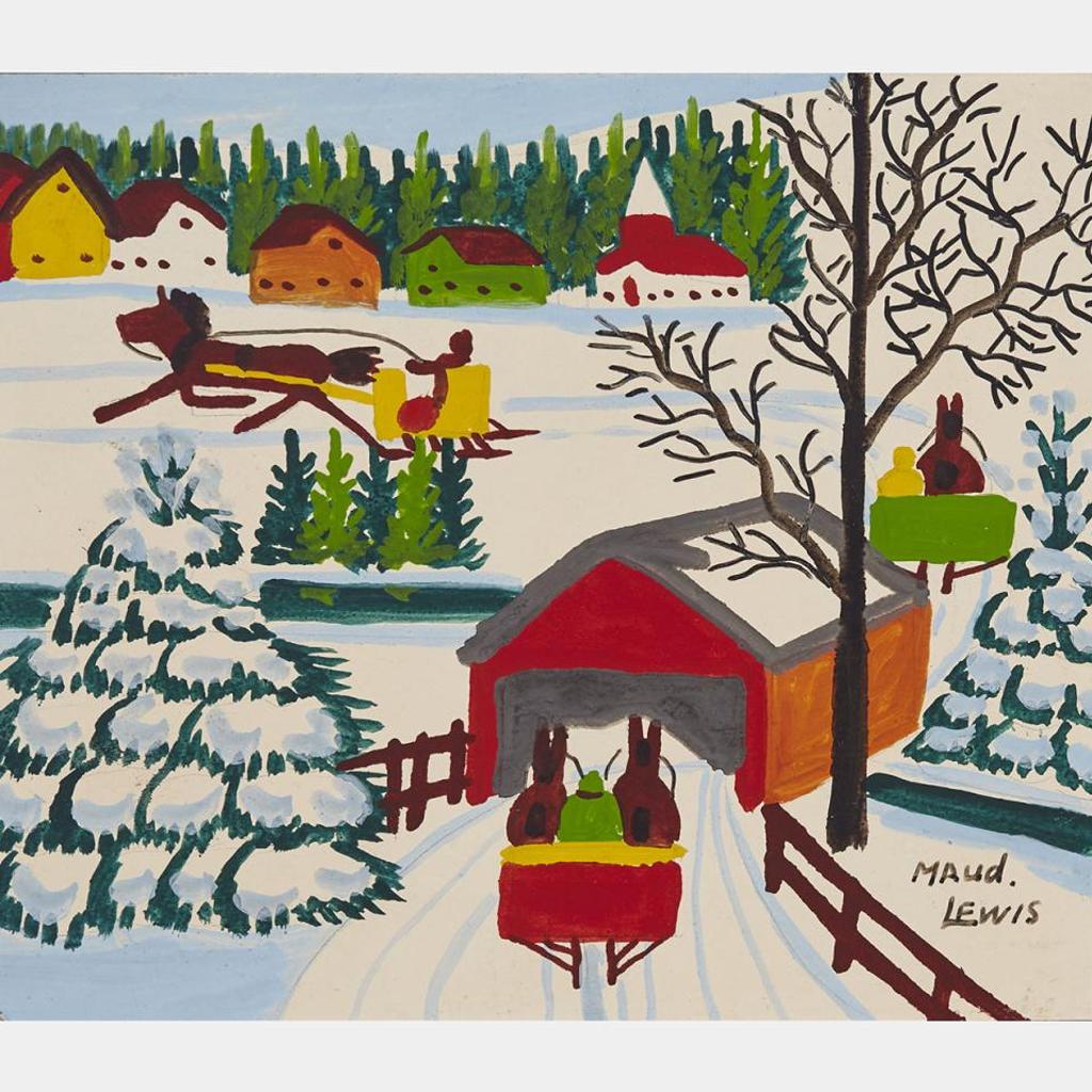 Maud Kathleen Lewis (1903-1970) - Covered Bridge