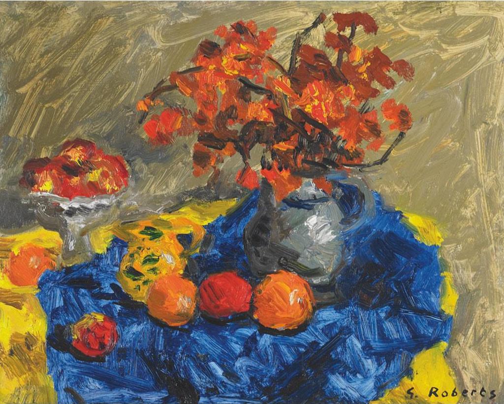 William Goodridge Roberts (1921-2001) - Still Life With Yellow And Blue Cloths