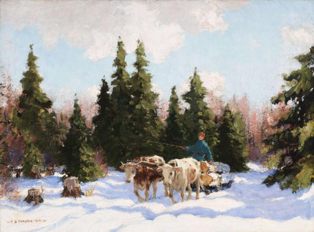 Frederick Simpson Coburn (1871-1960) - Oxen and Logs