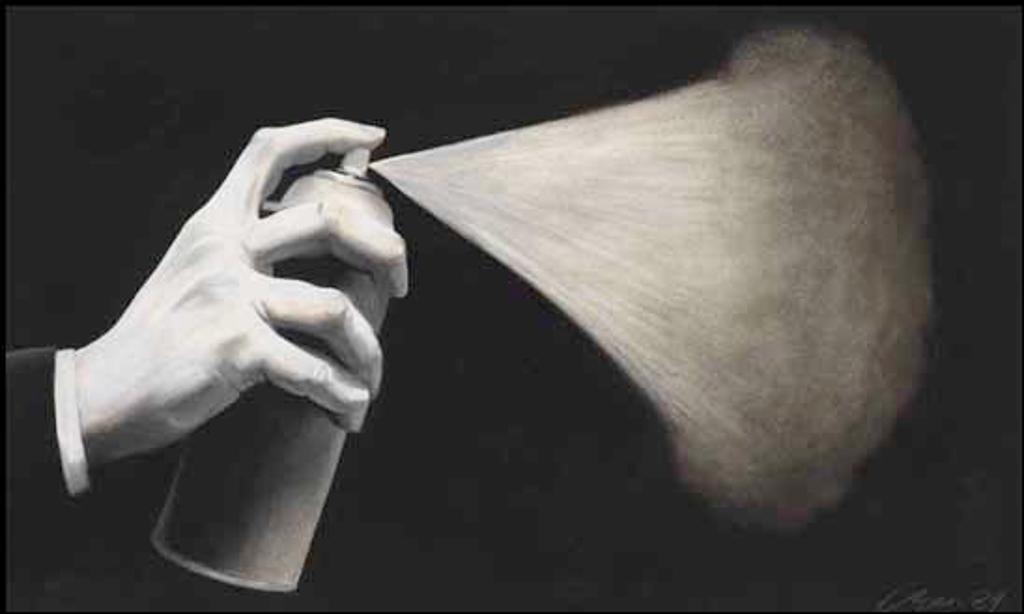 Chris Cran (1949) - Hand, Spray Can and Spray