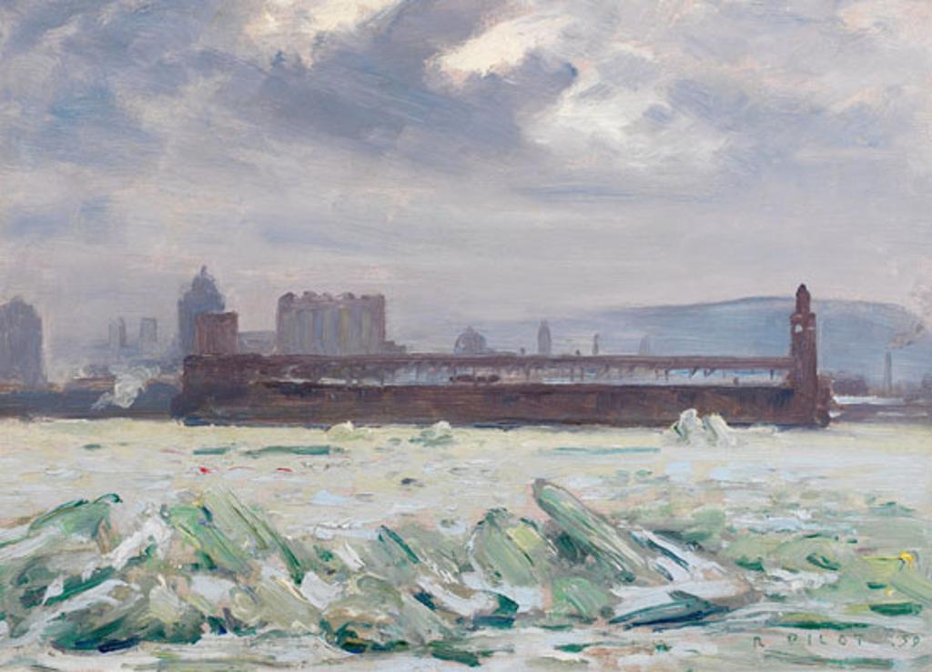Robert Wakeham Pilot (1898-1967) - Spring Ice - Montreal from St. Helens Island