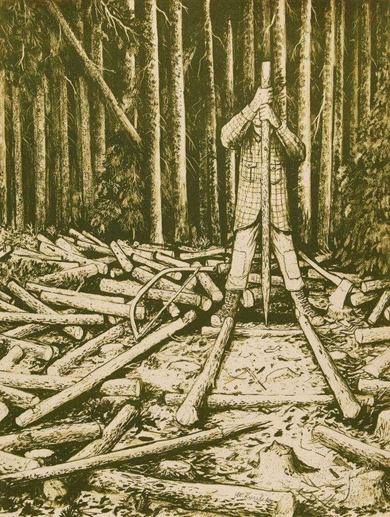 William Kurelek (1927-1977) - Building a Cord Cradle