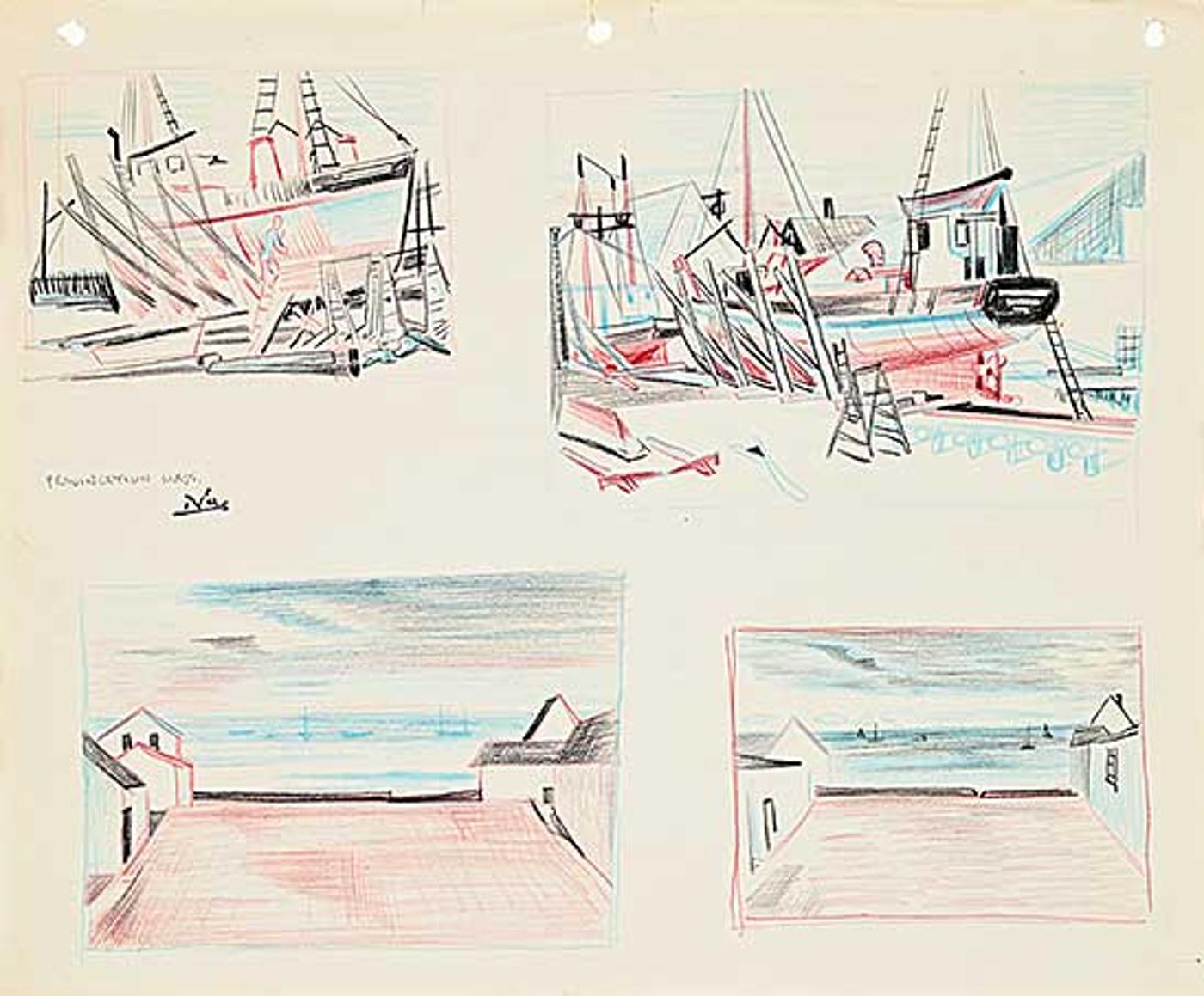 Illingworth Holey (Buck) Kerr (1905-1989) - Provincetown Mass. [Four Drawings]