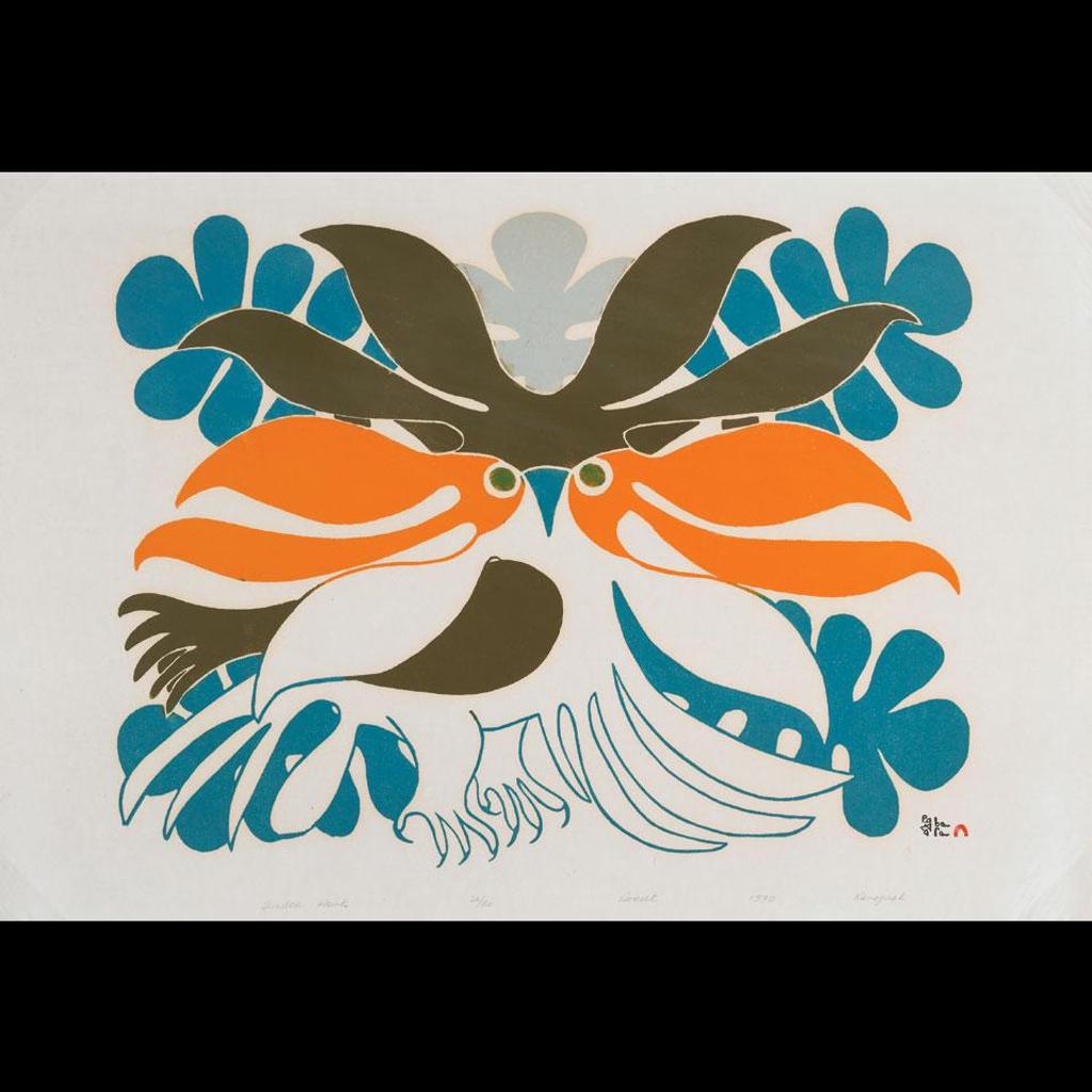 Kenojuak Ashevak (1927-2013) - Tundra Hawk