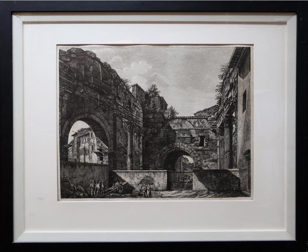 Luigi Rossini (1790-1857) - Vedata Dell'interno Del Pronao