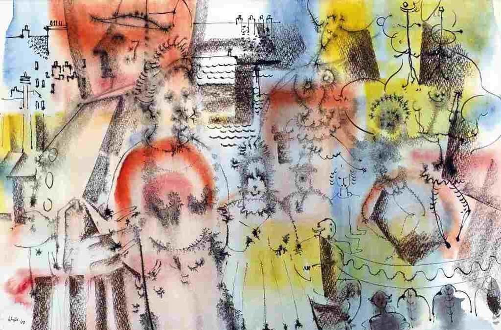 Henry George Glyde (1906-1998) - Street Fair, Sussex, England; 1960