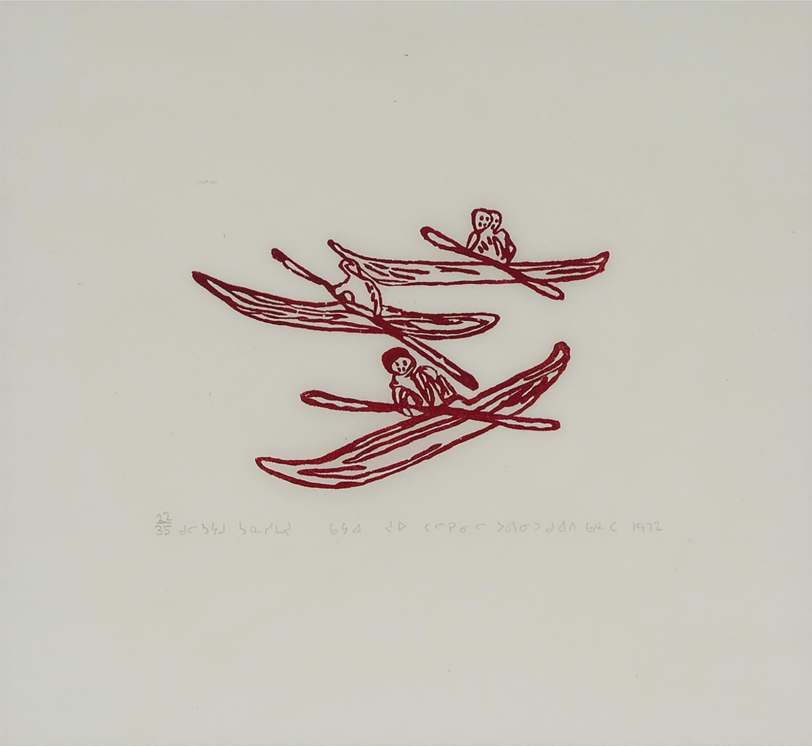 Joe Talirunili (1893-1976) - Hunters In Kayak