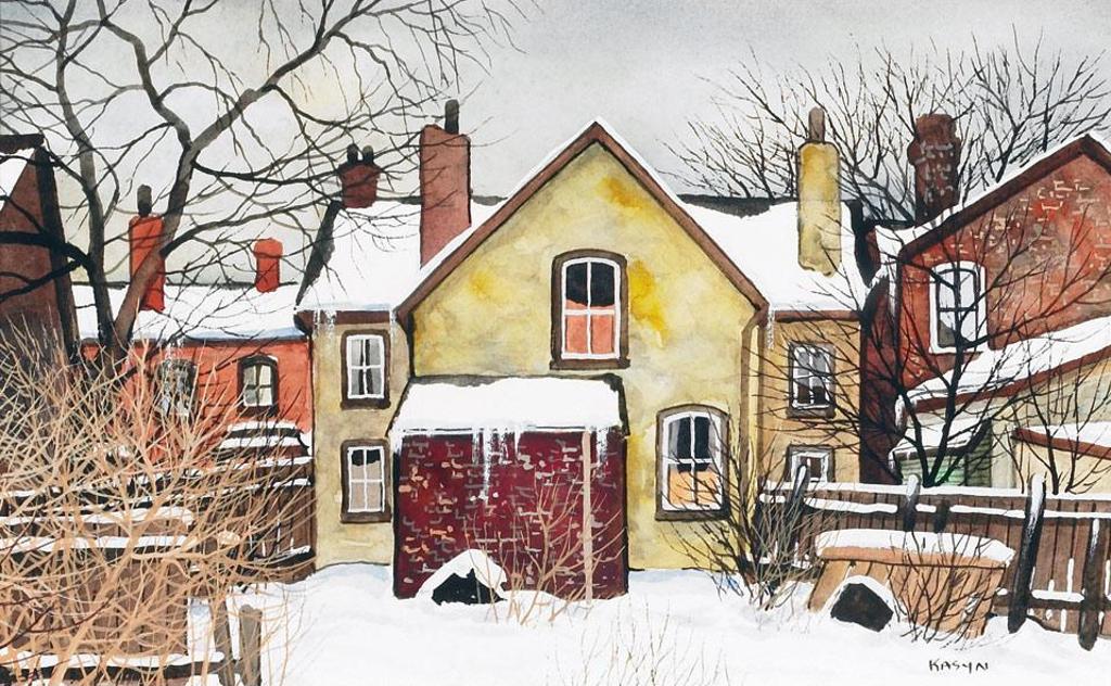 John Kasyn (1926-2008) - Backyard On Baldwin Street; Near College Street