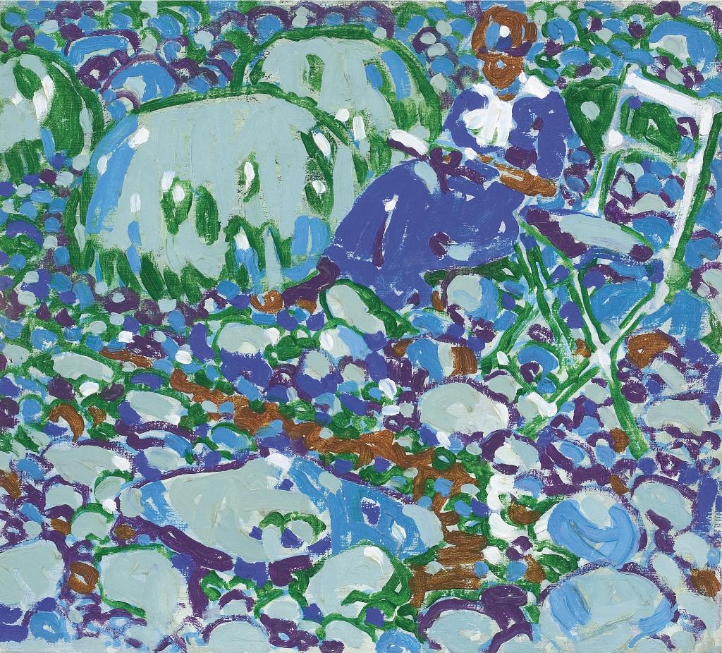 David Browne Milne (1882-1953) - Blue Reader