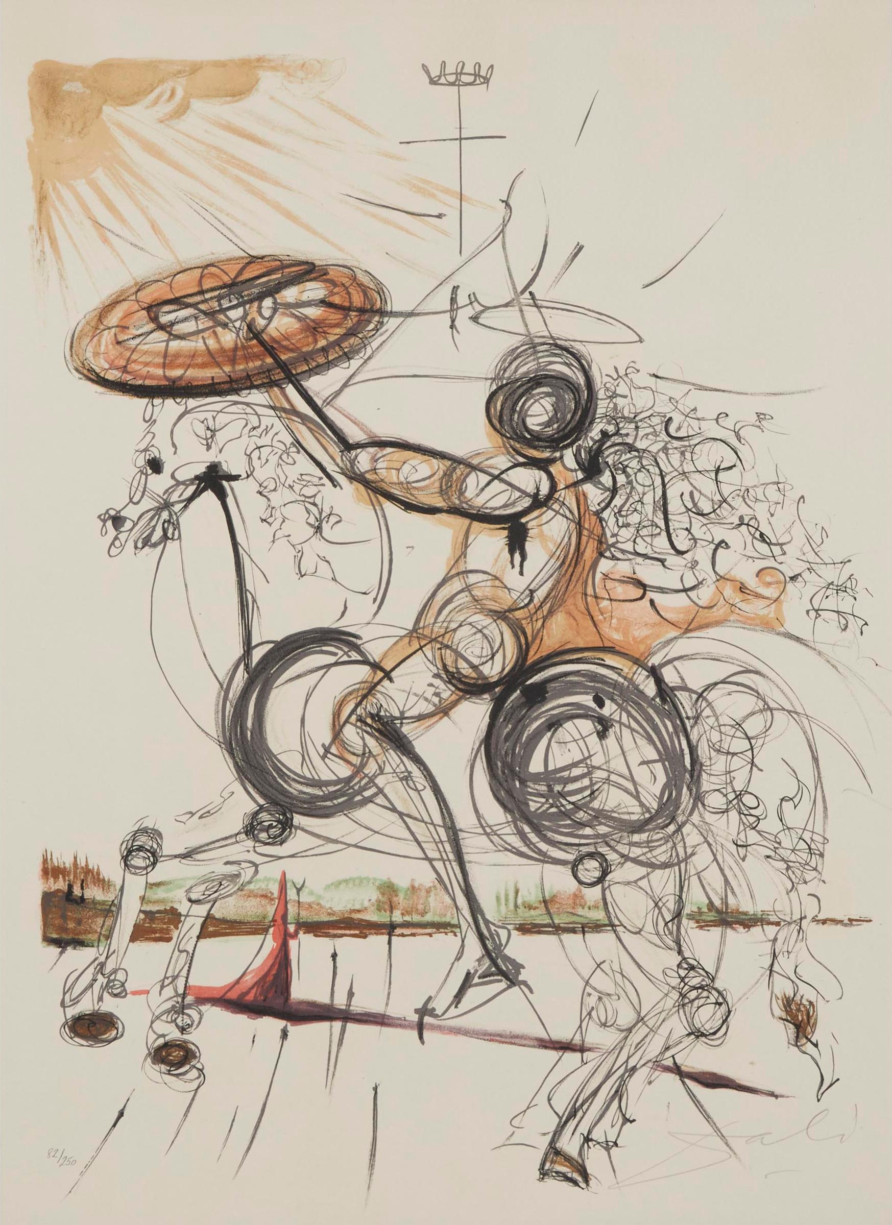 Salvador Dalí (1904-1989) - CRAZY HORSE, 1966-68 [M&L. 1158; F. 68-1]