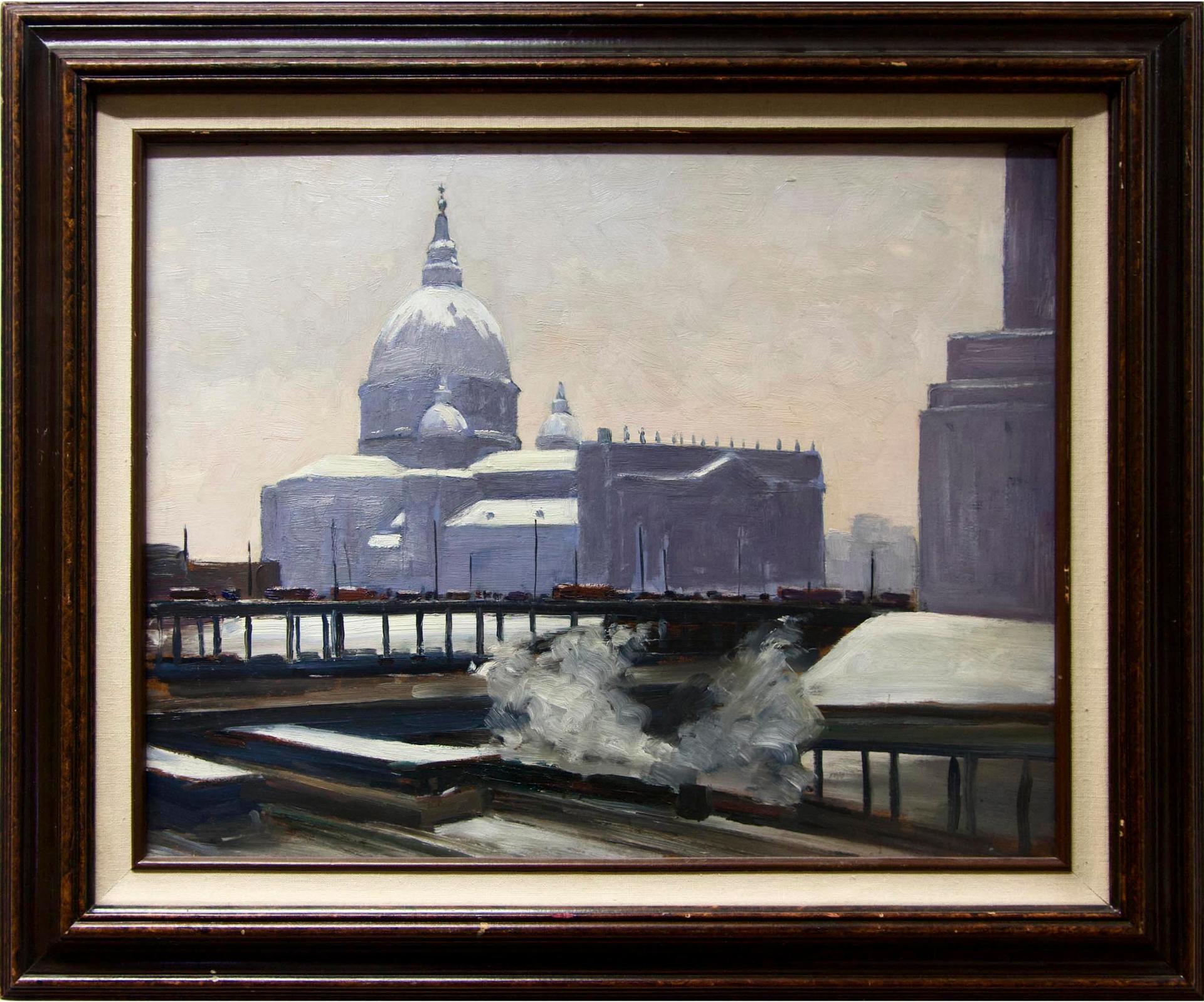 Harry Leslie Smith (1900-1974) - Mary, Queen Of The World Cathedral, Grey Day, 1935 (Painted In 1950)