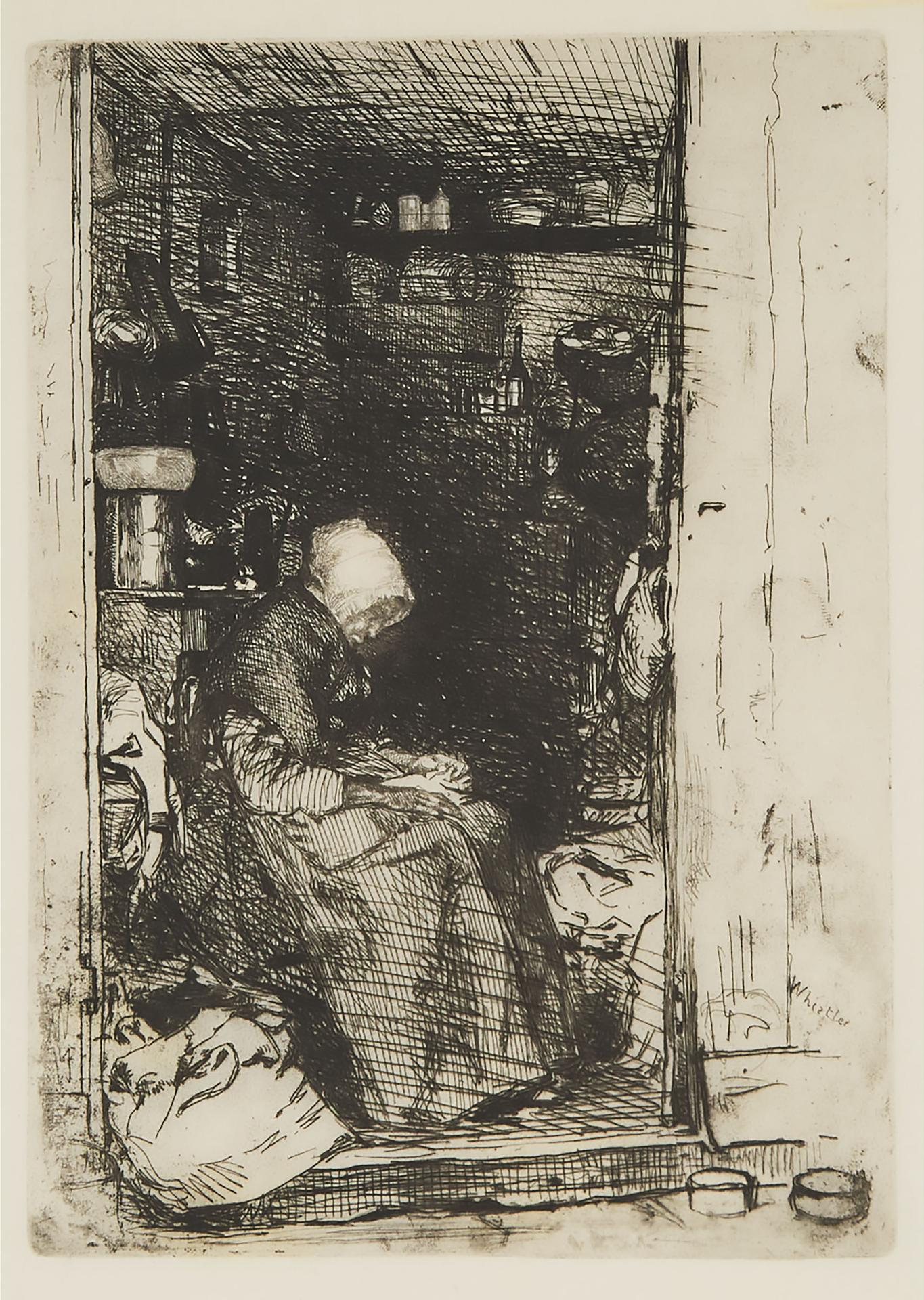 James Abbott McNeill Whistler (1834-1903) - La Vielle Aux Loques (From Twelve Etchings From Nature), 1958 [kennedy, 21 Iii/Iii; Glasgow, 41]
