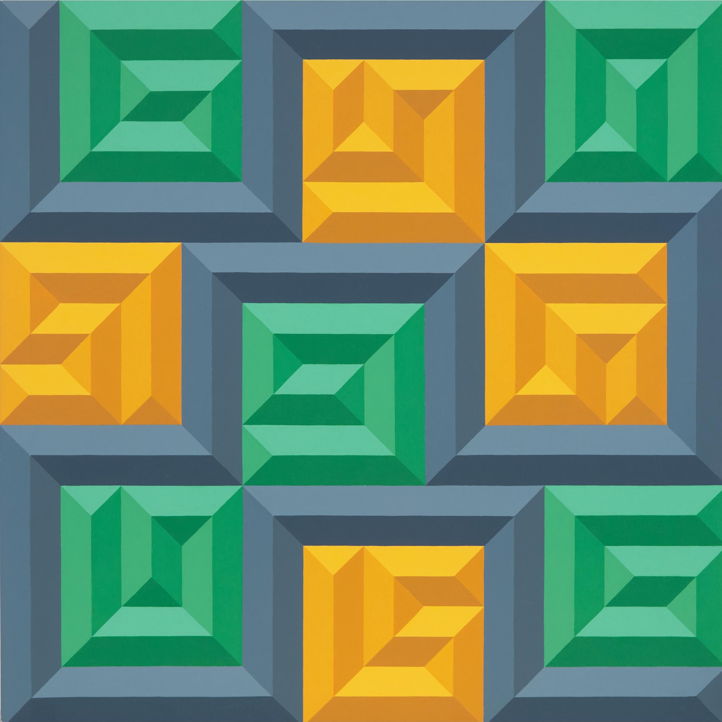 Robert Fones (1949) - Green, Yellow And Grey, 2000