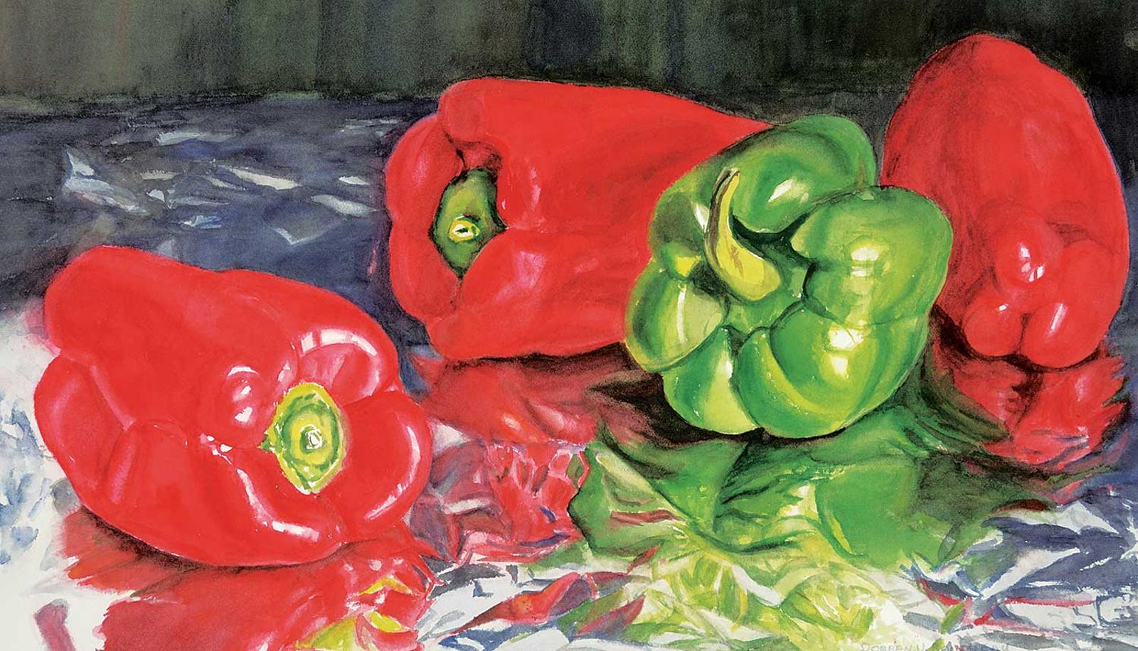 Doreen V. Boudreau - Peppers on Foil