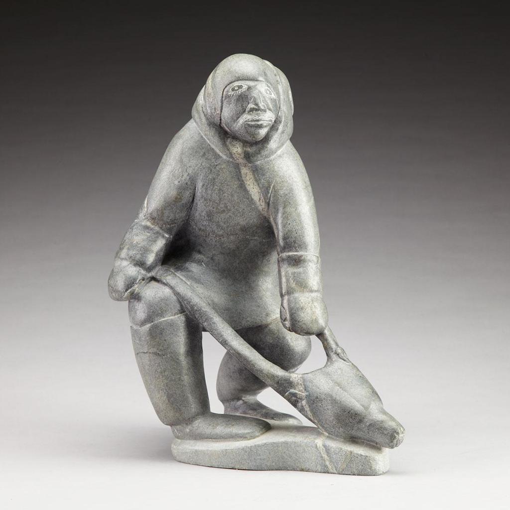 Bobby Quppaapik Tarkirk (1934) - Hunter With Bear Head