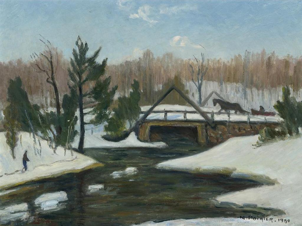 Narcisse Poirier (1883-1983) - Paysage D’Hiver St. Canut