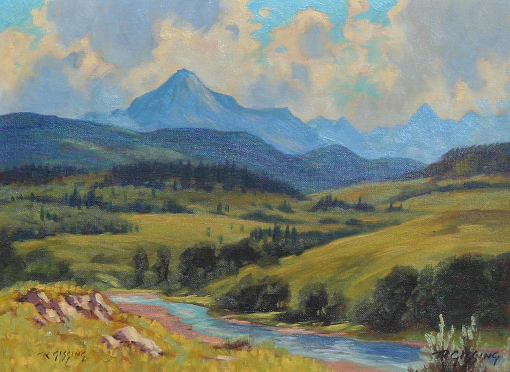 Roland Gissing (1895-1967) - On Pincher Creek; 1966