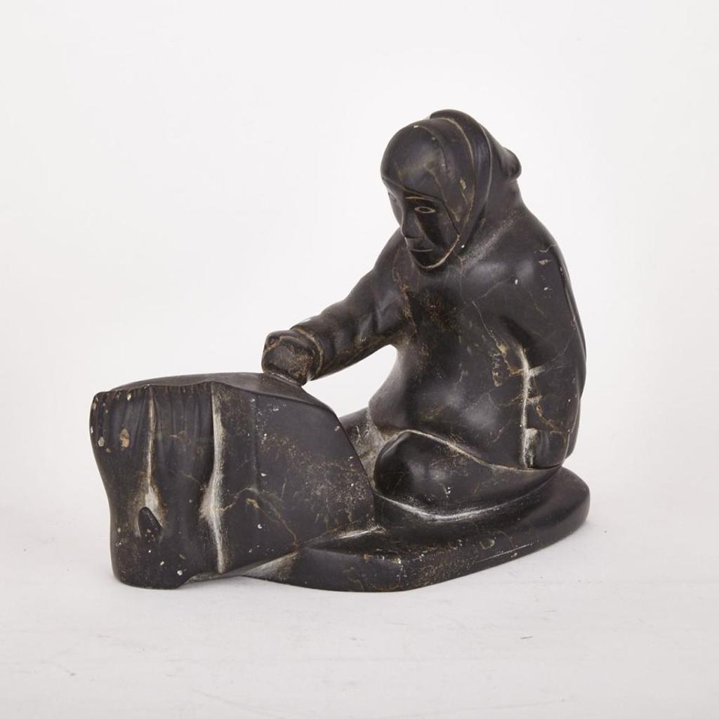 Makusi Qalingu Angutikirq (1899-1986) - Hunter Pulling A Seal