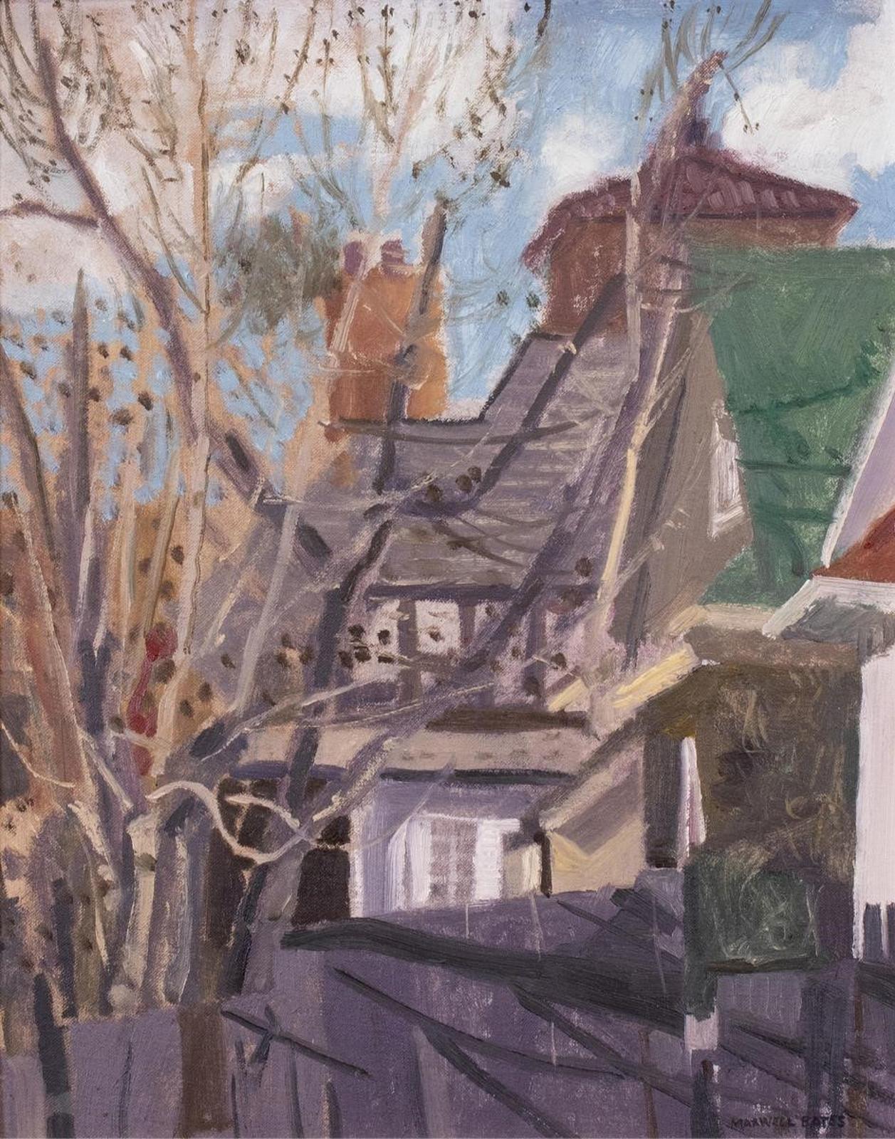 Maxwell Bennett Bates (1906-1980) - HOUSES IN APRIL; ca 1948/49