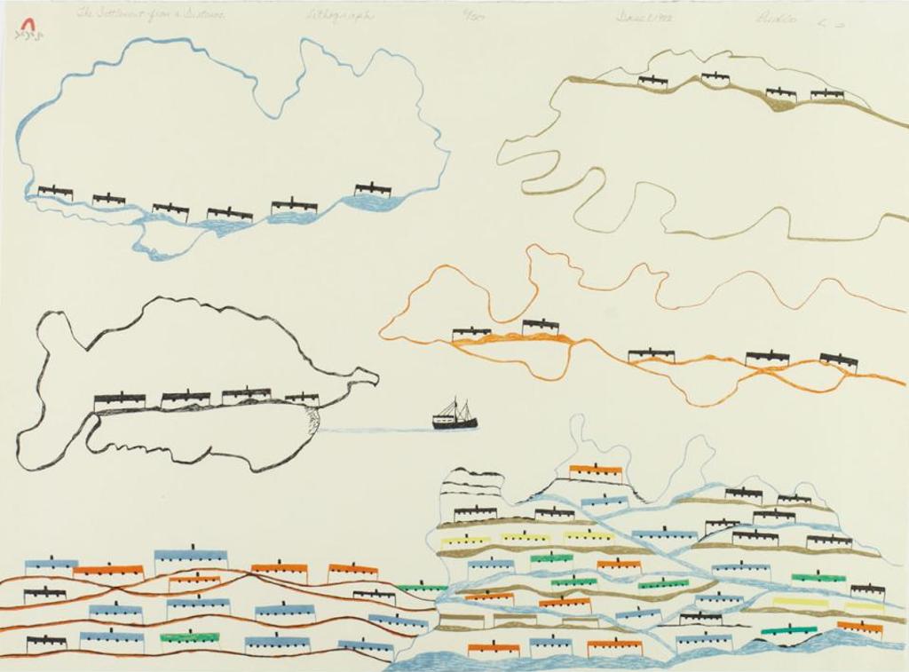 Pudlo Pudlat (1916-1992) - Settlement From A Distance