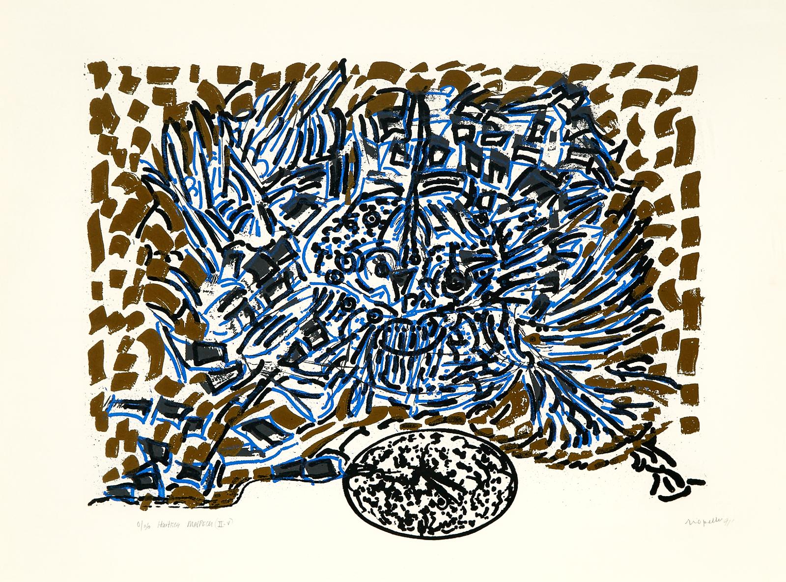 Jean-Paul Riopelle (1923-2002) - Huîtres Malpèque (Ii-V) (Série Dommage), 1990 [yseult Riopelle, 1990.09est.Gr]