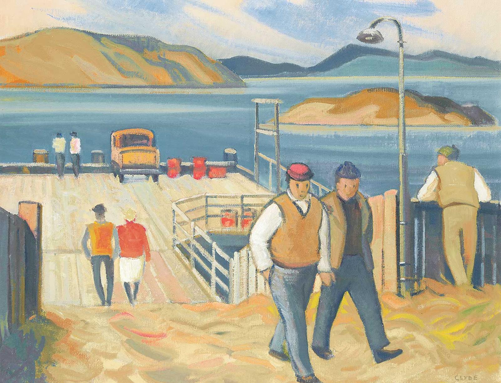 Henry George Glyde (1906-1998) - Wharf, Port Washington, Pender Island, B.C.