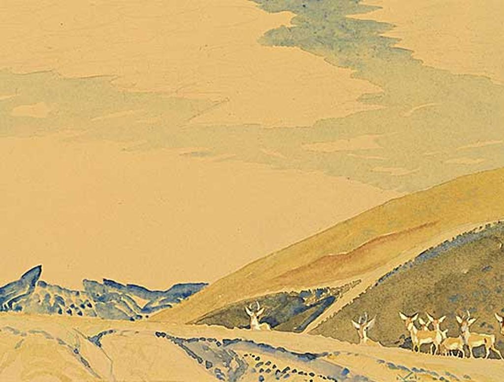Illingworth Holey (Buck) Kerr (1905-1989) - Prongbuck Antelope in the Foothills