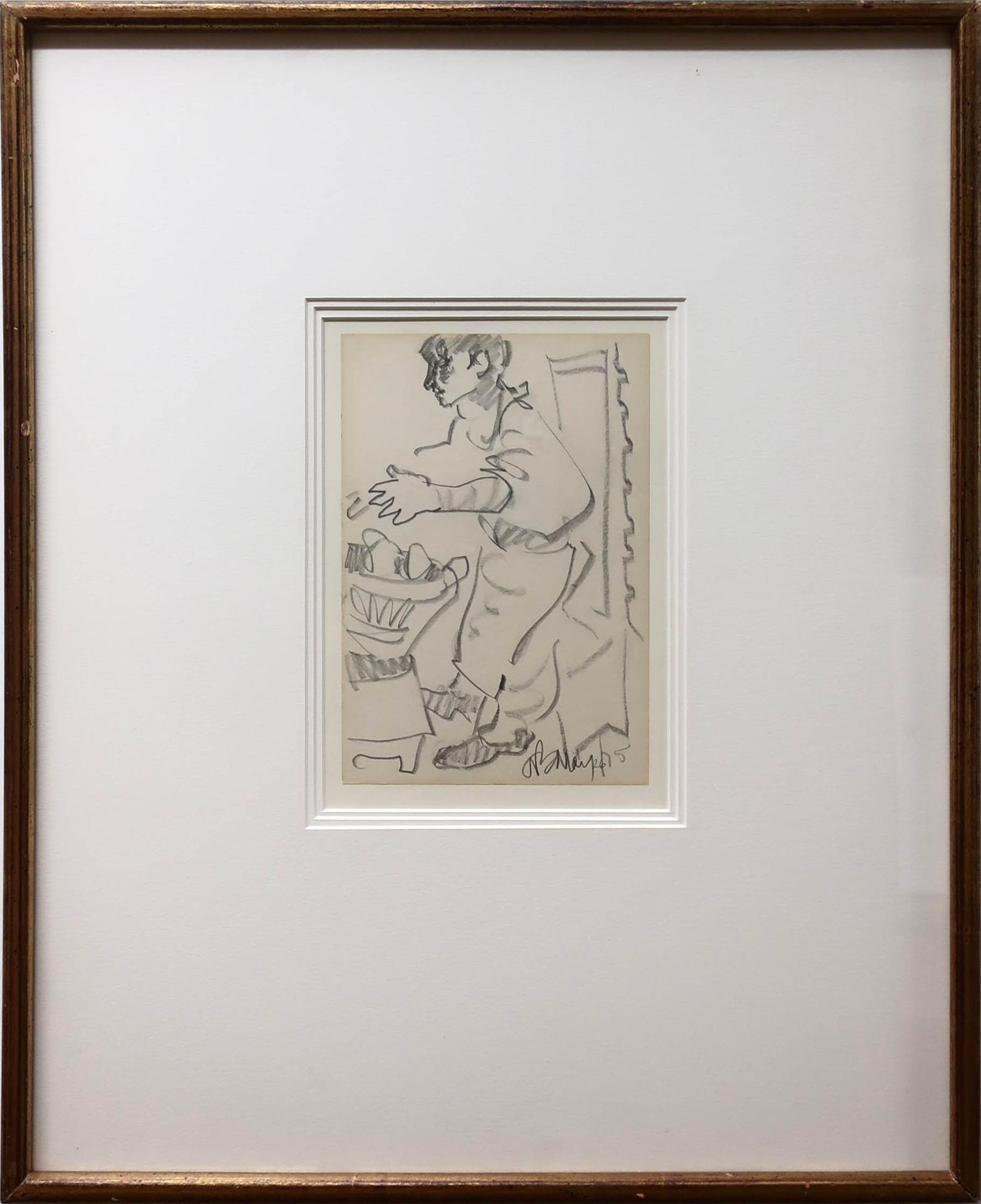 Aba Bayefsky (1923-2001) - Market Drawing