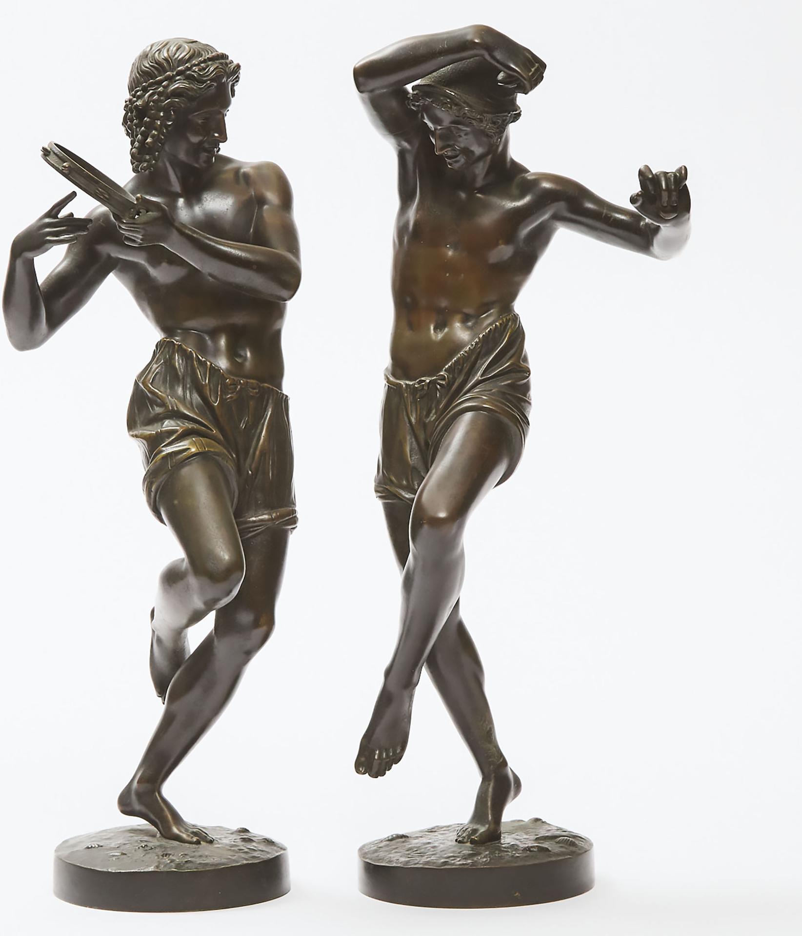 Francisque-Joseph Duret - Pair Of Neapolitan Dancing Fisher Boys