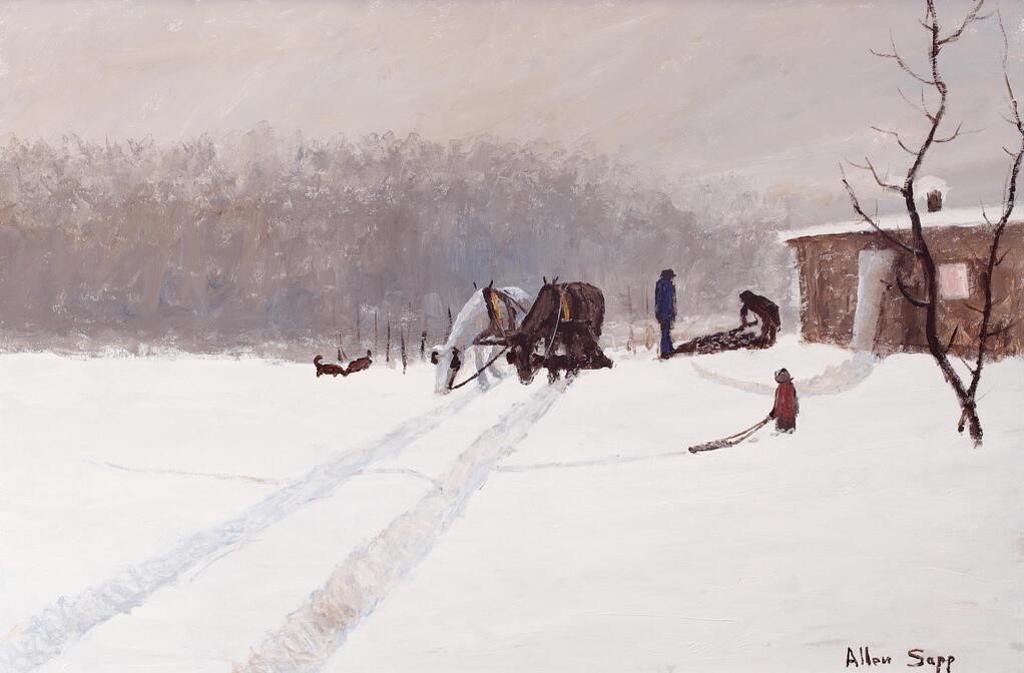 Allen Fredrick Sapp (1929-2015) - Hauling A Load Of Wood Home For Winter