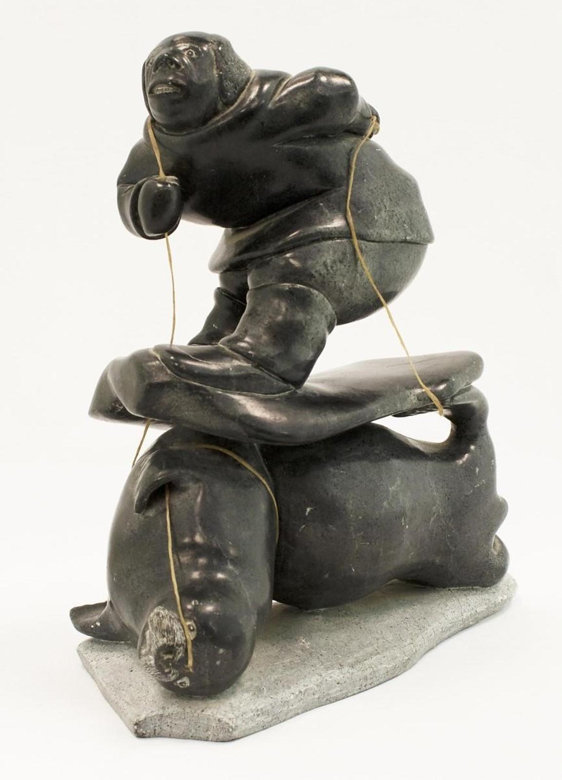 Eli Sallualuk Angiyou (1957) - Hunter With Walrus Under The Ice; 1977