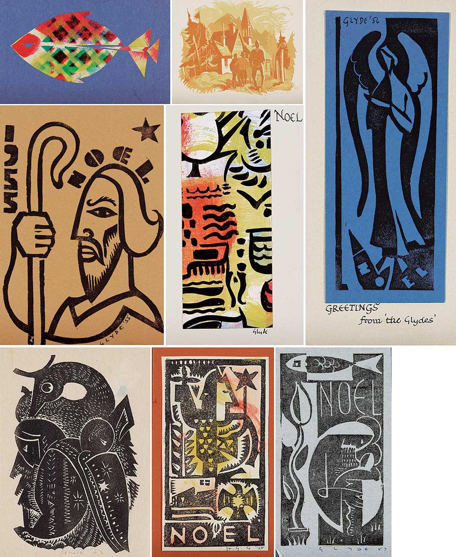 Henry George Glyde (1906-1998) - LOT OF EIGHT CHRISTMAS CARDS from the 1950s