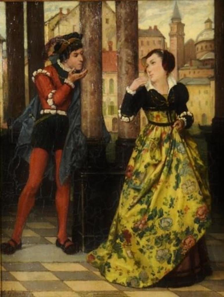 Franz Kasper H. Vinck (1827-1903) - Blowing a kiss