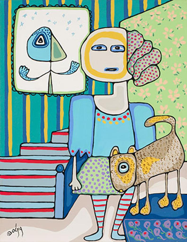 Daphne Odjig (1919-2016) - My Painted Cat