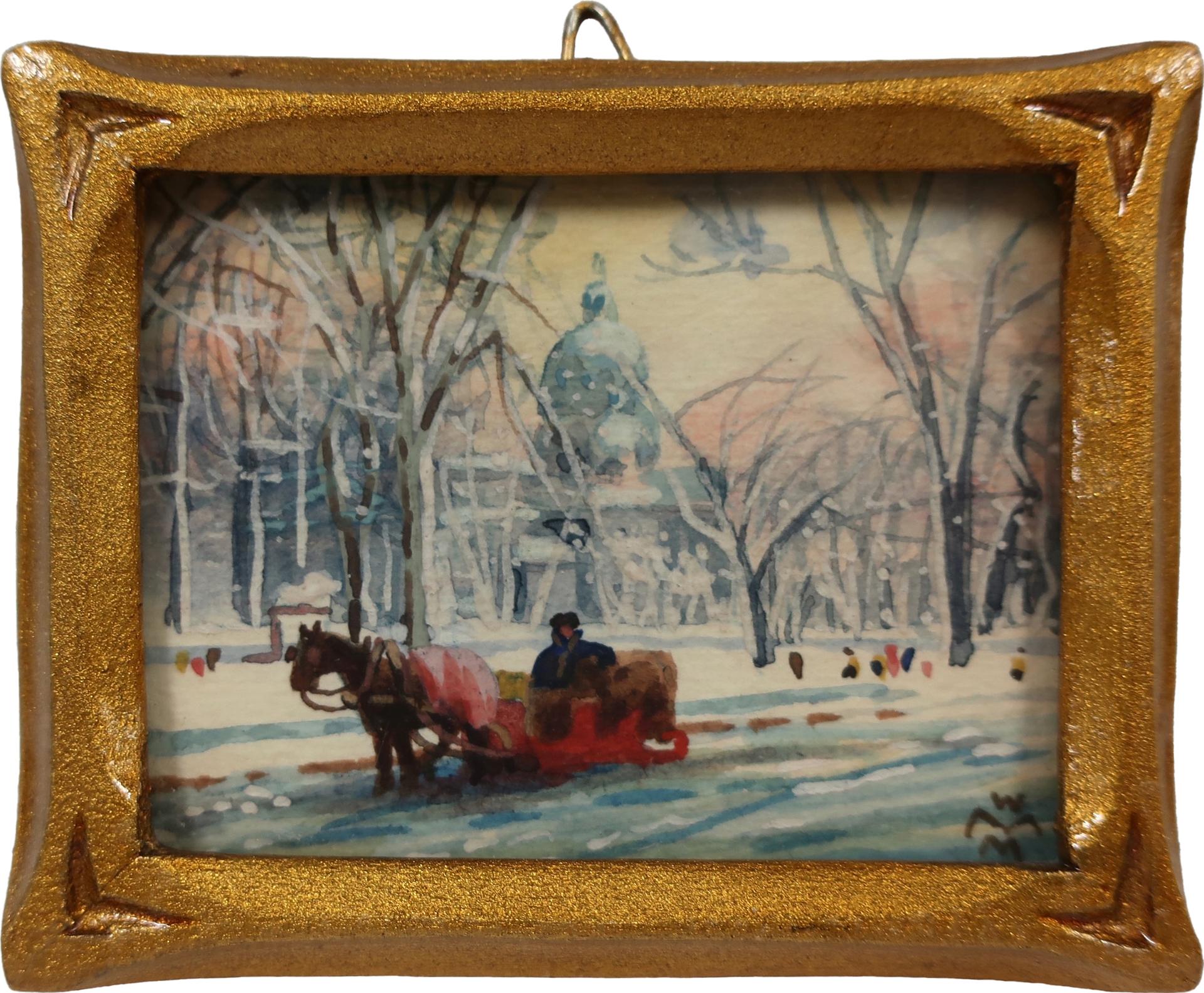 Willard Morse Mitchell (1879-1955) - The Little Red Sleigh (Dominion Square, Montreal)