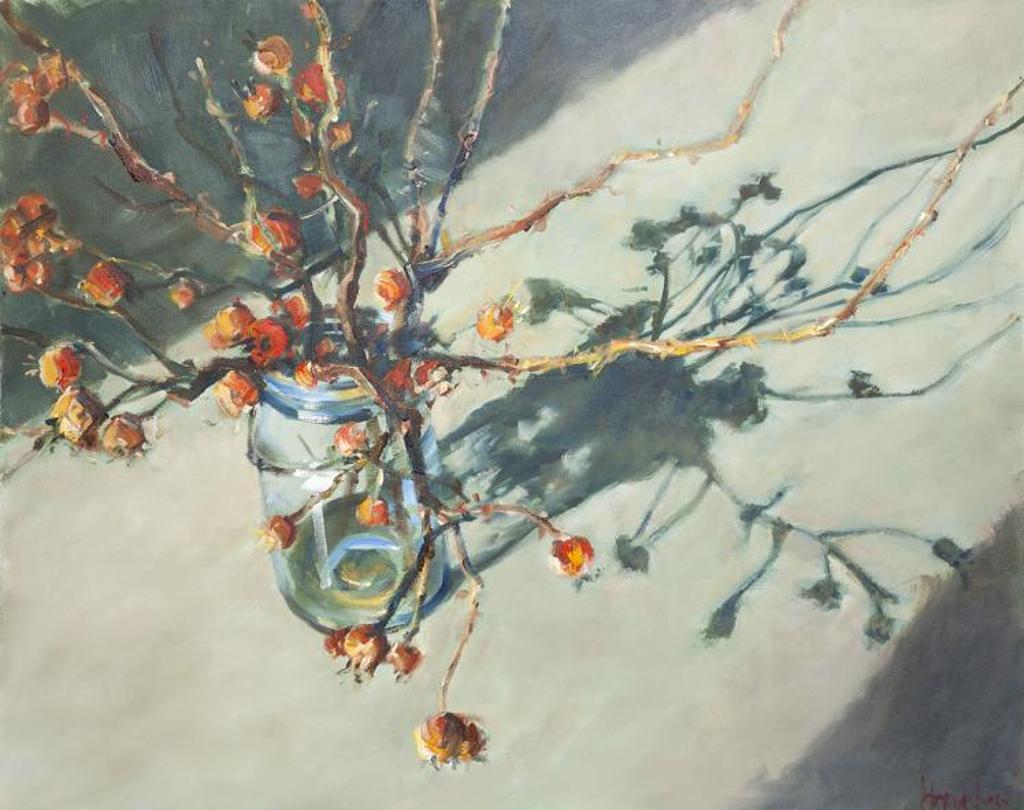 Kathy Bradshaw (1961) - Rose Hips in a Mason Jar