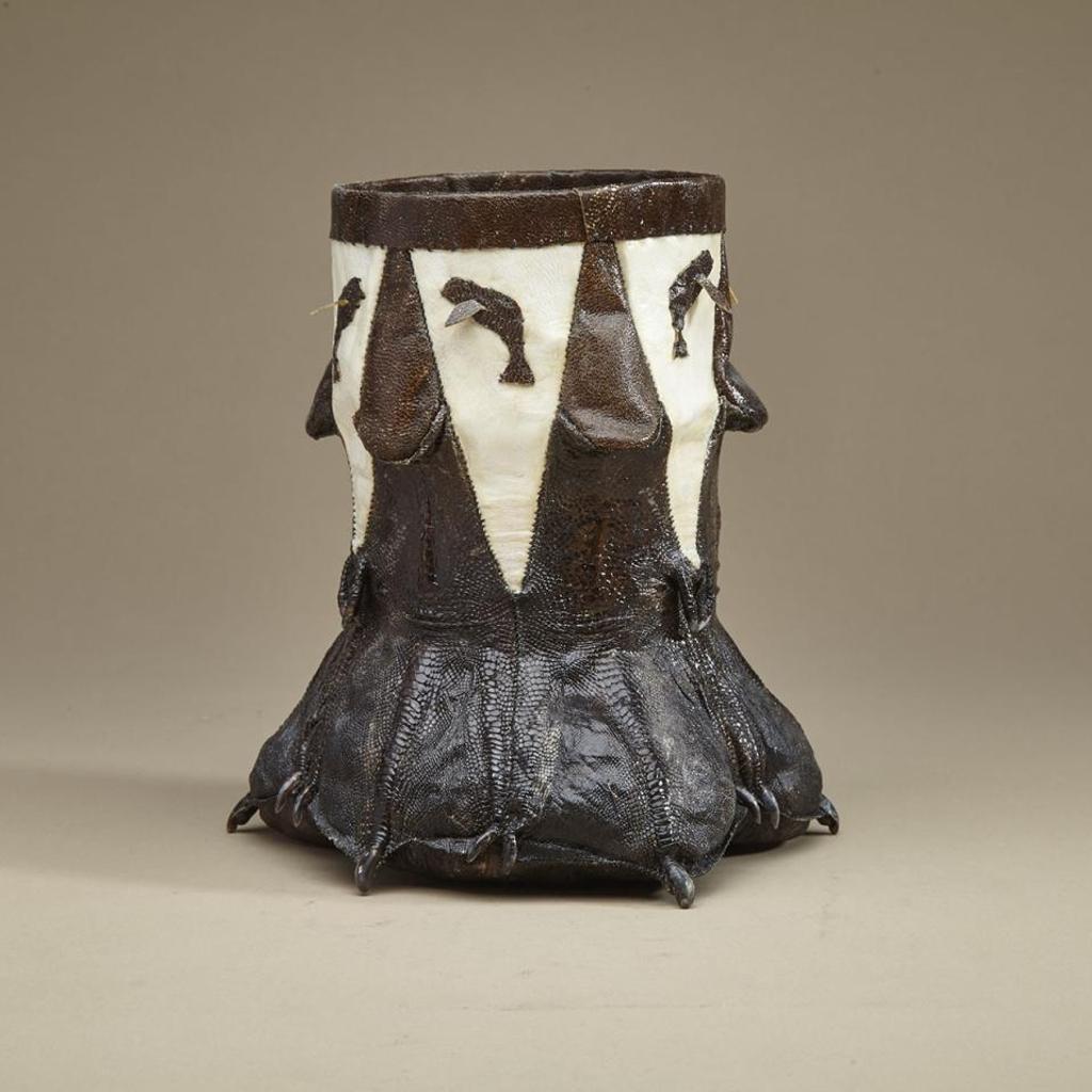 Igah Hainnu (1962) - Goose Foot Basket With Appliqued Swimming Whales